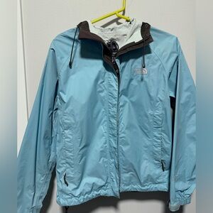 The North Face Light Blue rain jacket